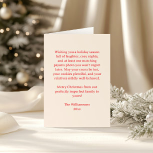 Funny Family Greeting Message Letter Christmas Holiday Card