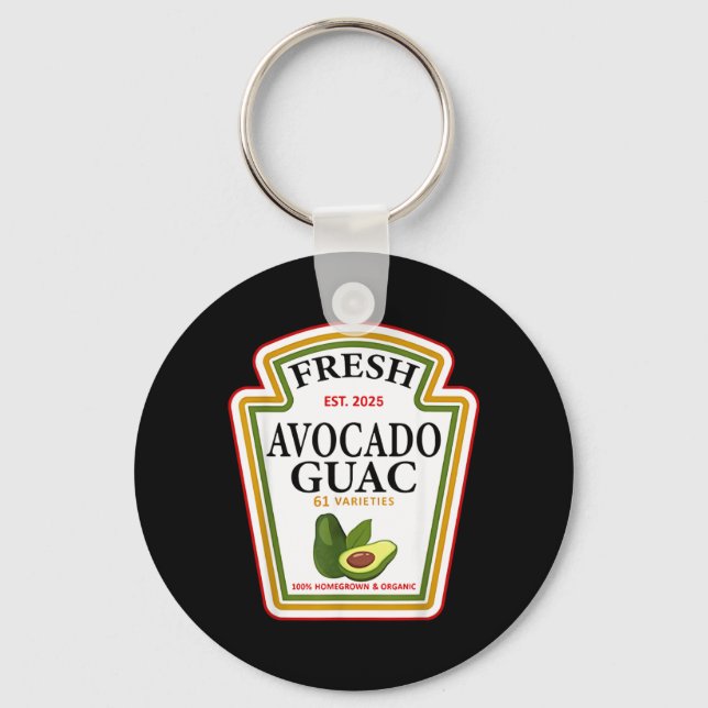 Funny Family Halloween Group Condiments Fresh Key Ring (Front)