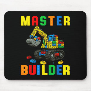 Funny Family Master Builder Building Bricks Blocks Mouse Pad