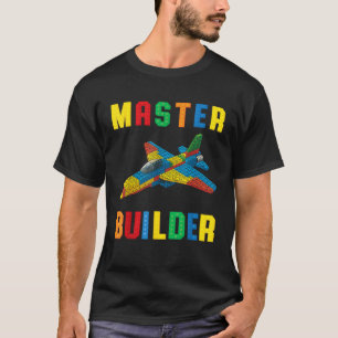 Funny Family Master Builder Building Bricks Blocks T-Shirt