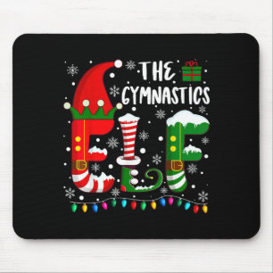 Funny Family Matching Pajamas Gymnastics Elf Chris Mouse Pad