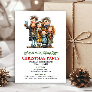 Funny Family Modern Holiday Party Invitation