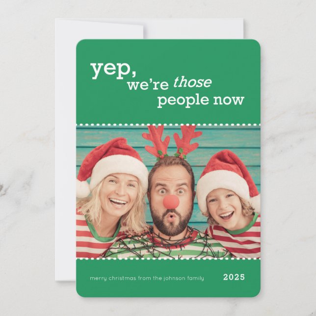 Funny Family Photo Christmas Card (Front)