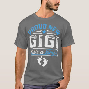 Funny Family Proud New Gigi It's A Boy Gender Reve T-Shirt