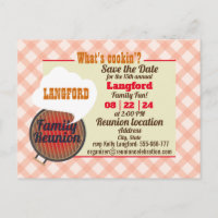 Funny Family Reunion design Announcement Postcard