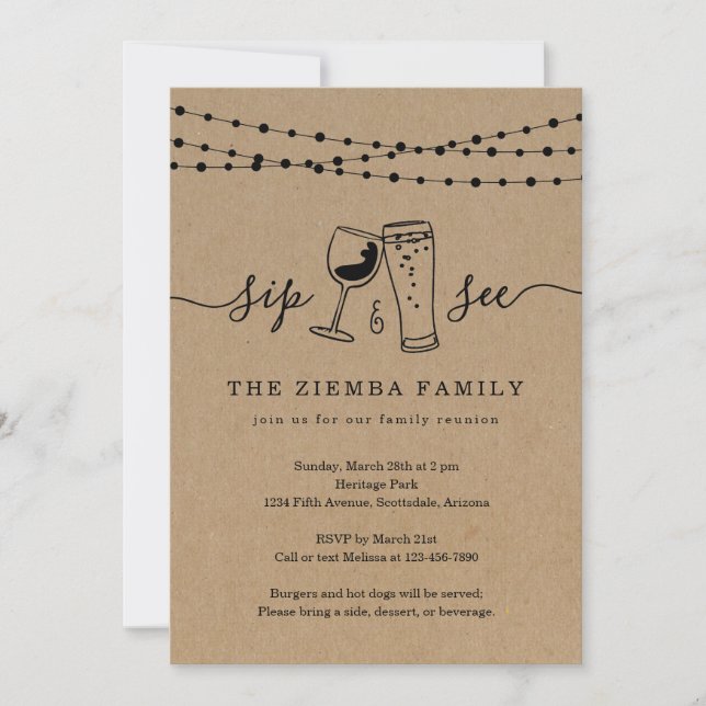Funny Family Reunion Invitation (Front)