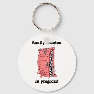 Funny family reunion key ring