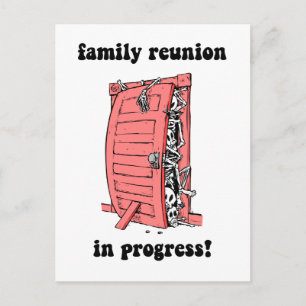 Funny family reunion postcard