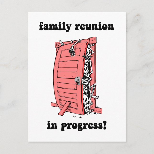 Funny family reunion postcard (Front)