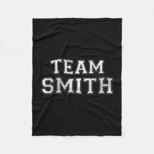 Funny family sports team smith last name smith fleece blanket