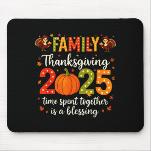 Funny Family Thanksgiving 2025 Shirt - Cute Pumpki Mouse Pad