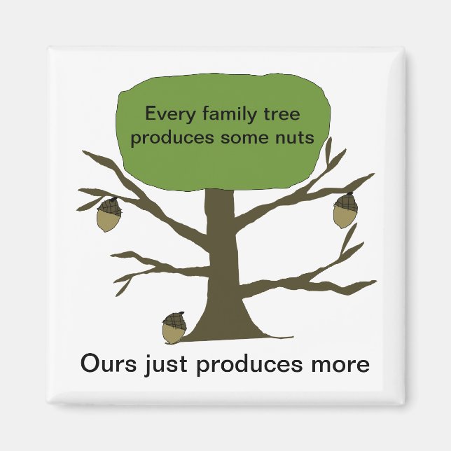Funny Family Tree Fridge Magnet (Front)