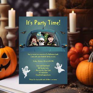 Funny Family Vacation Halloween Nightmare Invitation Postcard