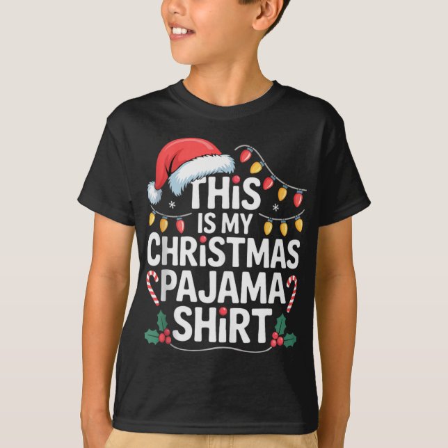 Funny Family Xmas Men Women Kids This Is My Christ T-Shirt (Front)