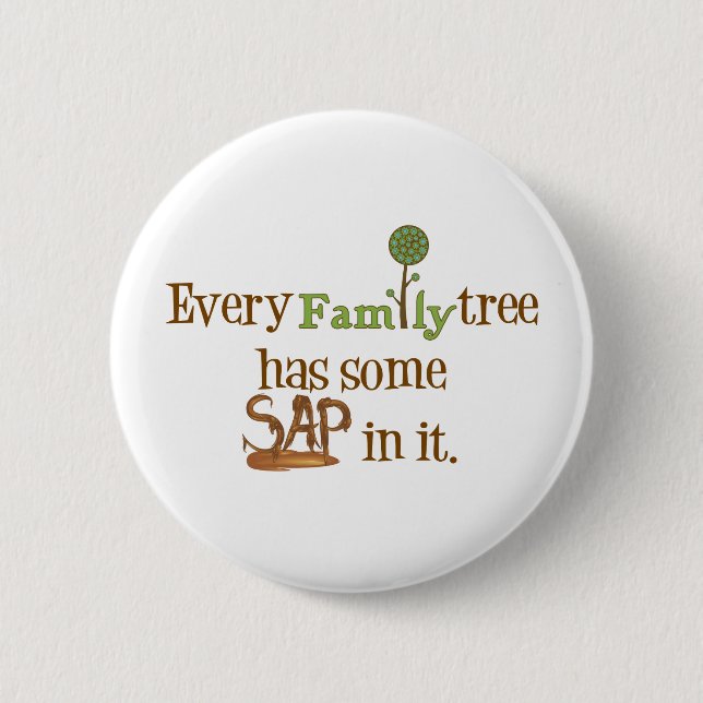 Funny FamilyTree 6 Cm Round Badge (Front)
