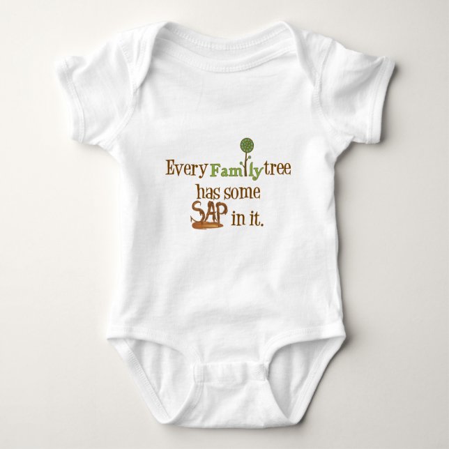 Funny FamilyTree Baby Bodysuit (Front)