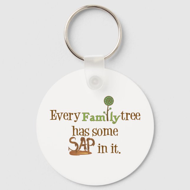 Funny FamilyTree Key Ring (Front)
