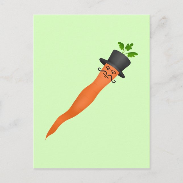 Funny fancy carrots postcard (Front)