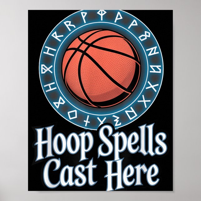 Funny Fantasy Basketball Spell League Draught Game Poster (Front)