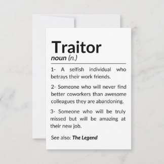 Funny farewell coworker, colleague leaving job thank you card