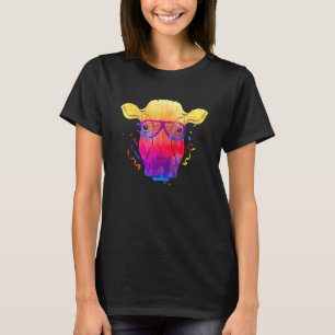 Funny Farm Animal Farmer Party Sunglasses Cool Cow T-Shirt