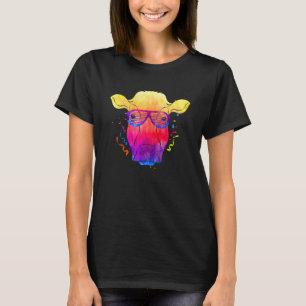 Funny Farm Animal Farmer Party Sunglasses Cool Cow T-Shirt