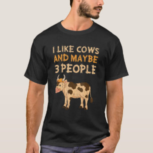 Funny Farm Animal Farming Cow Lover Farmer I Like T-Shirt