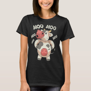 Funny Farm Animal Lover Farmer Moo Cute Cow T-Shirt