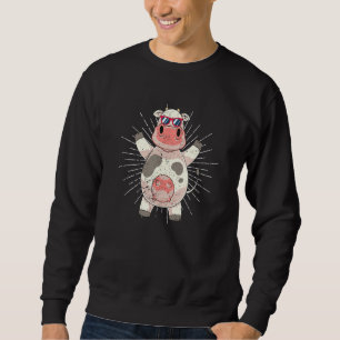 Funny Farm Animal Lover Farming Farmer Cool Sungla Sweatshirt