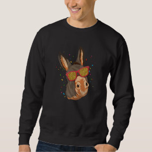 Funny Farm Animal Party Animal Cool Sunglasses Don Sweatshirt