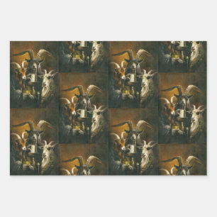 Funny Farm Animals In Clothes Wrapping Paper