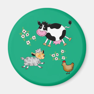 funny farm animals magnet