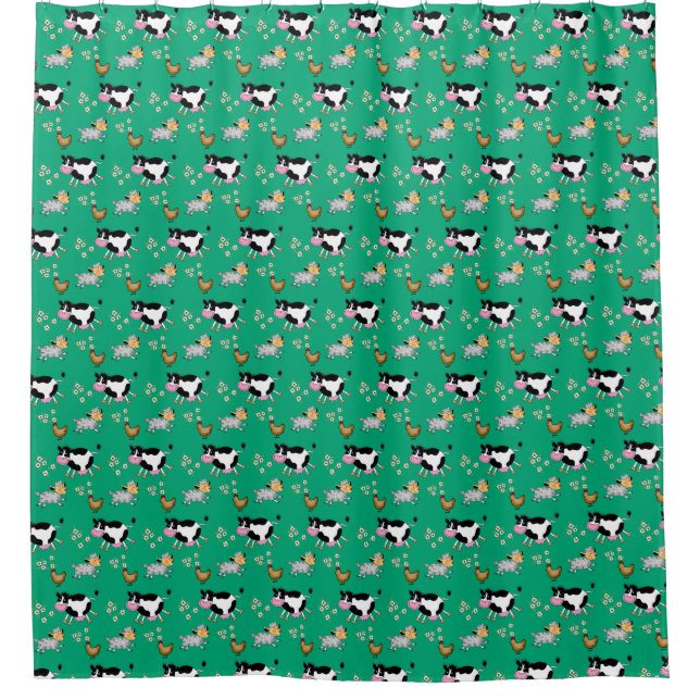 funny farm animals shower curtain (Front)