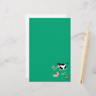 funny farm animals stationery