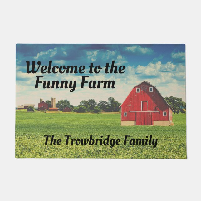 Funny Farm Customised Door Mat (Front)