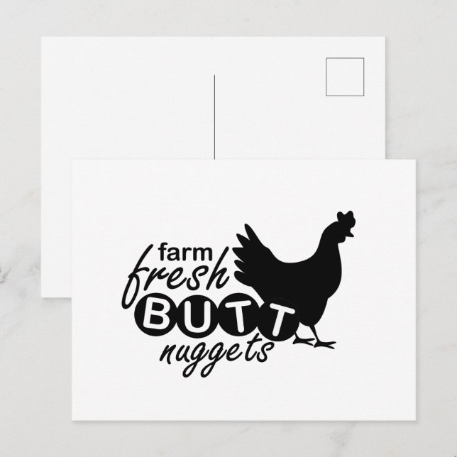 Funny Farm fresh egg vendors word art  Postcard (Front/Back)