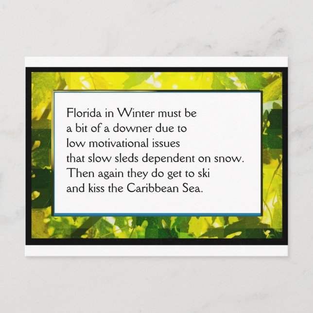 Funny Farm Poem Card #1 (Front)