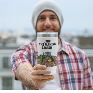 Funny Farm Tractor Heavy Equipment Operator Insulated Tumbler