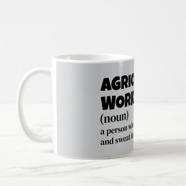 Funny Farm Worker Definition – Agriculture Gift Coffee Mug (Left)