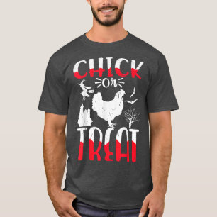 Funny Farmer Animal Pet Chick Or Treat Chickens Lo T-Shirt