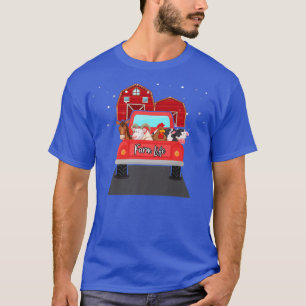 Funny Farmer life Cow Chicken Goat Farm Animal Vin T-Shirt