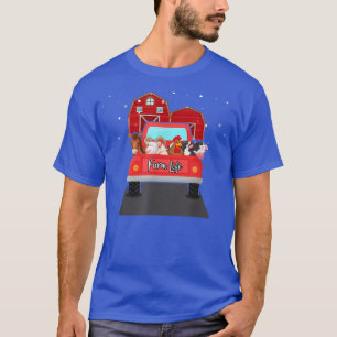 Funny Farmer life Cow Chicken Goat Farm Animal Vin T-Shirt