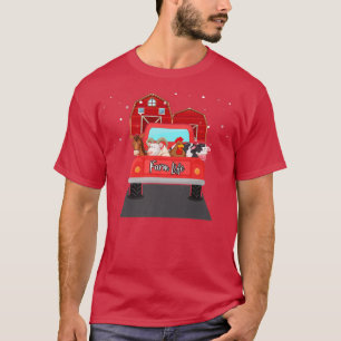 Funny Farmer life Cow Chicken Goat Farm Animal Vin T-Shirt