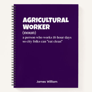 Funny Farming Definition Notebook