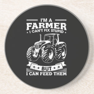 Funny Farming Tractor I'm A Farmer I Feed People Coaster