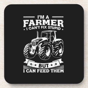 Funny Farming Tractor I'm A Farmer I Feed People Coaster