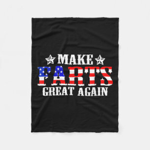 Funny Fart Humour Make Farts Great Again Quote  Fleece Blanket