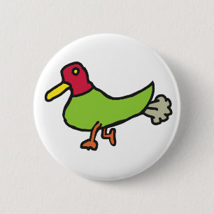 Funny Farting Duck 6 Cm Round Badge