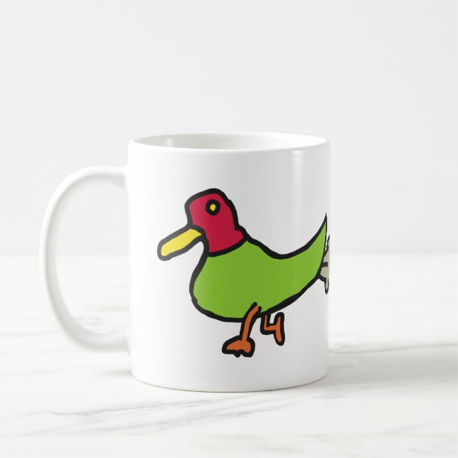 Funny Farting Duck Coffee Mug (Left)