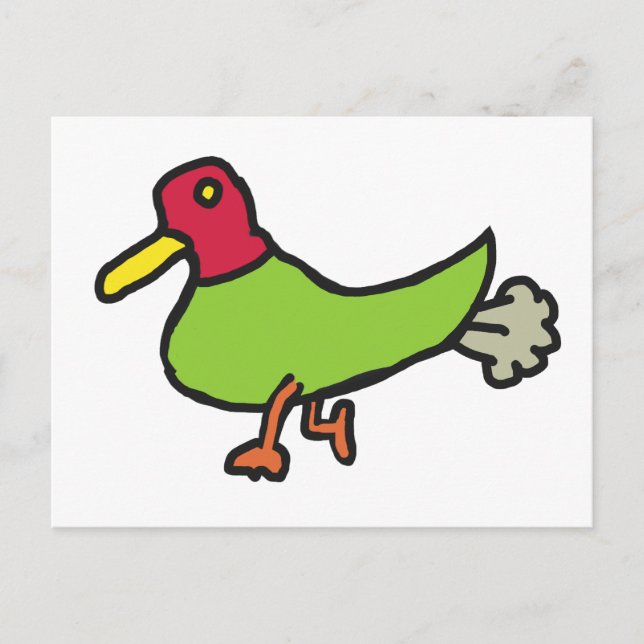 Funny Farting Duck Postcard (Front)